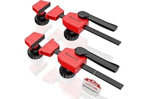 HOUSELIFE Bench Dog Clamp 3/4 inch Dog Hole Clamp Up to 155 Lbs Clamping Force, Quick Clamp and Release Wood Clamps, Bench Dogs Clamps for Woodworking (2 Pack)