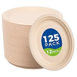 hooray mida 100% Compostable 12 Inch Oval Paper