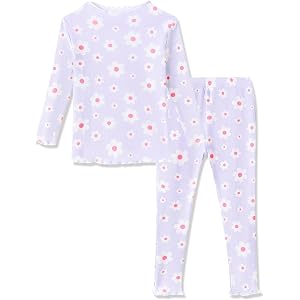 Mikrdoo Girls Pajamas Set Snug Fit Long Sleeve Top & Pants Kids Sleepwear | Soft viscose from bamboo girls pajamas, breathabl