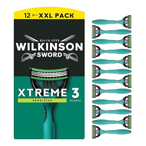 Wilkinson Sword Xtreme 3 Sensitive Disposable Razor for Men 8+4