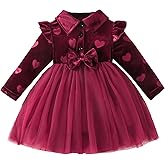 Rosibel Baby Girls Velvet Tutu Dress Infant Girl Special Occasion Clothes Fall Winter Dresses Outfits 6M to 3 Years