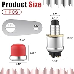 BFXM Push Button Starter Switch 12V 50A, Waterproof