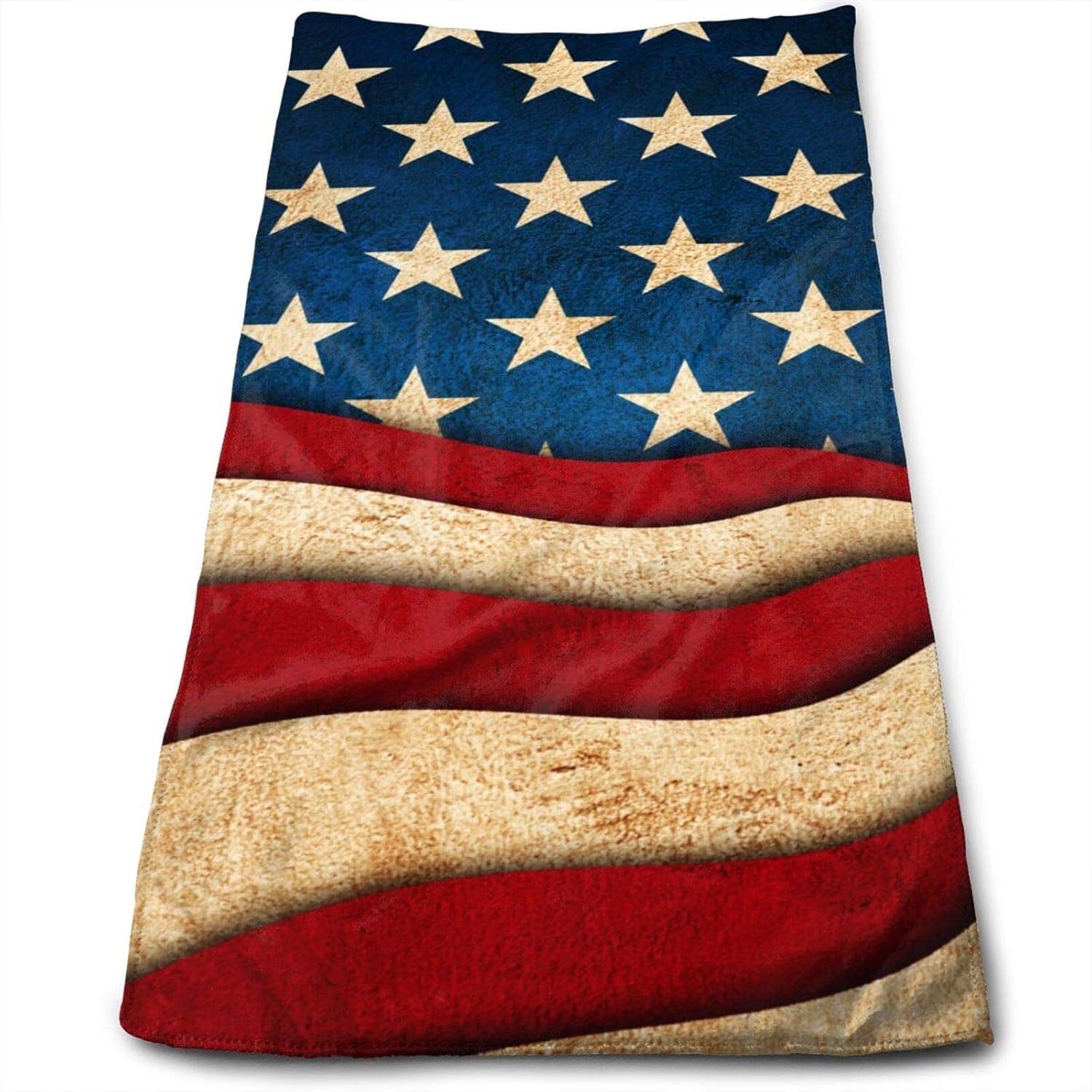 Yaateeh July 4th American Flag Face Towel Soft Absorbent Hand Towel