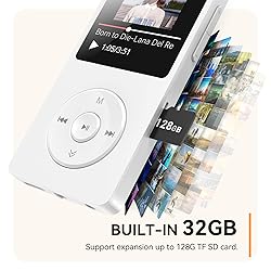 AGPTEK A02 MP3 Player with Bluetooth 5.3, 1.8 inch