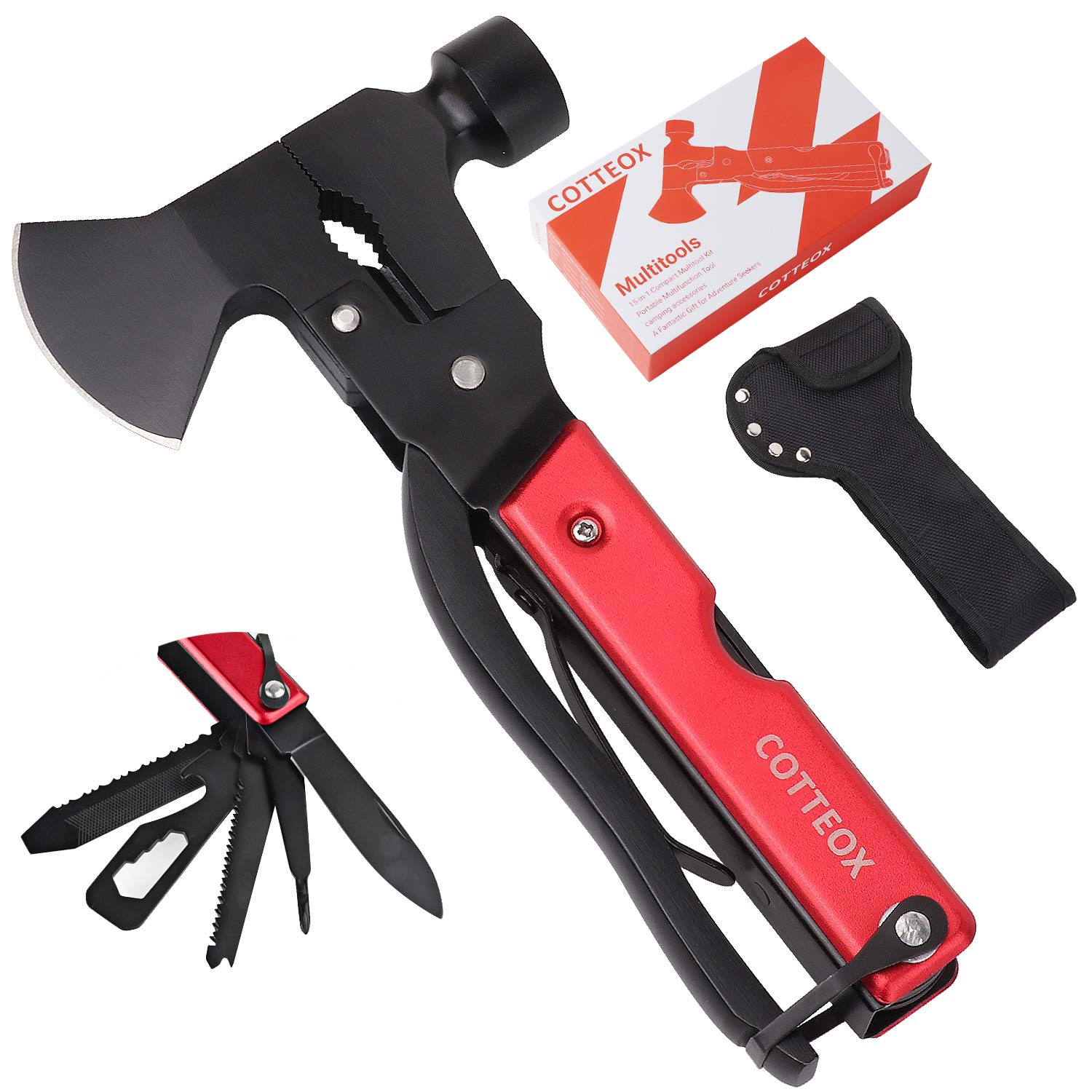 COTTEOX Multitools Camping Accessories Gifts for Dad Boyfriend, Unique