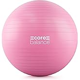 Core Balance Exercise Ball, Stability Ball for Yoga, Pilates and Fitness, Gym Ball for Home Gym and Office Chair, Training, P