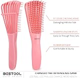 BESTOOL Detangle Hair Brush for Black Natural Hair Curly 3/4abc Texture Pink view 3