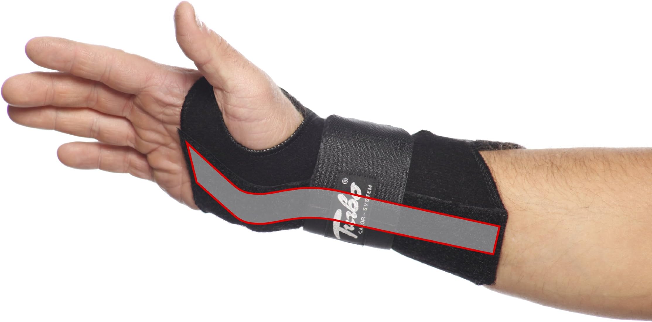 TURBO Med Stiff Wrist Bandage for Tendinitis / Carpal Tunnel Syndrome