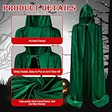 AOOWU Green Cape Hooded Cape Witch Costume 150cm Halloween Cloak view 2