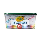 Crayola Crayon Tub (240ct), Bulk Crayon Set for