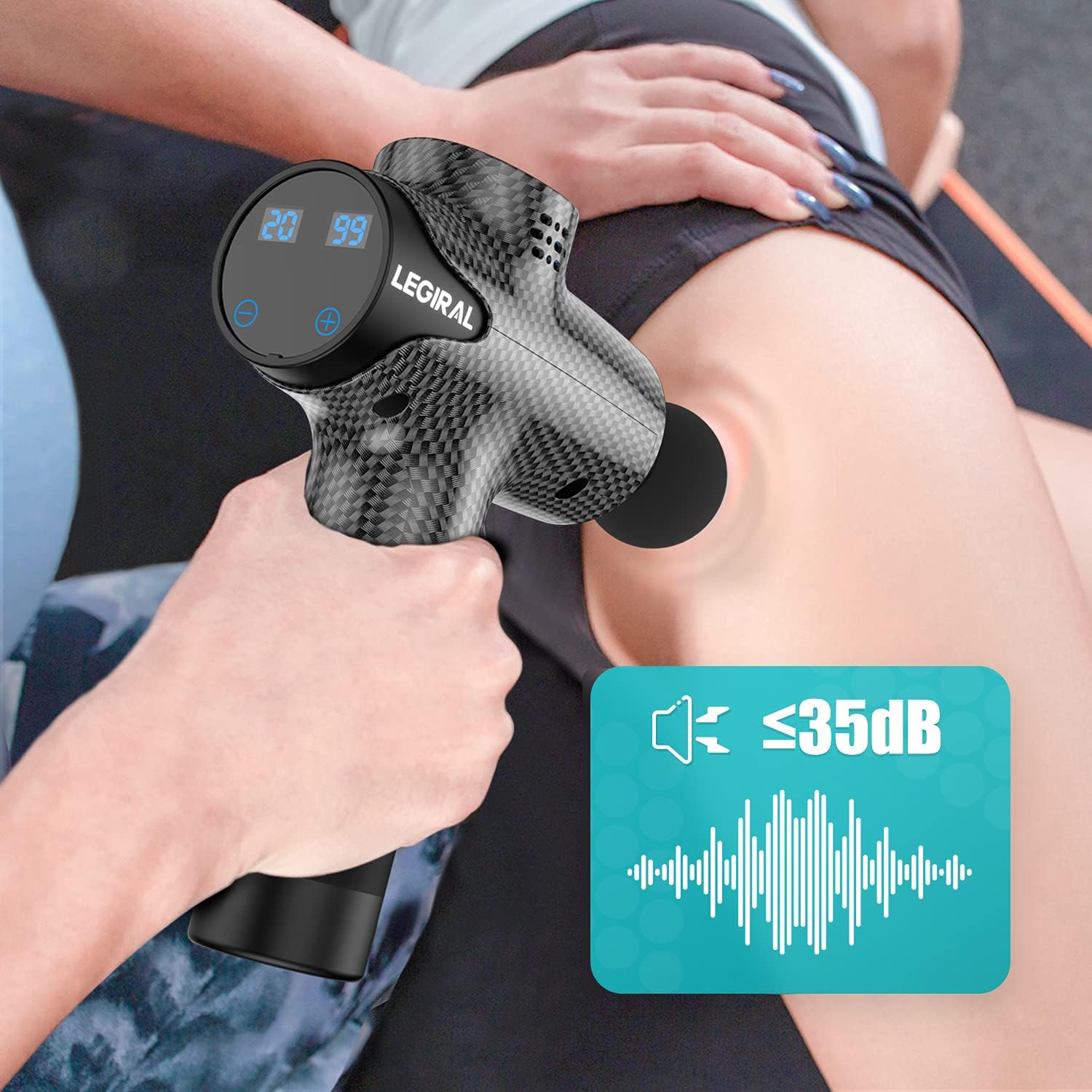 Massage Gun for Athletes, Portable Body Muscle Massager Professional Deep Tissue Massage Gun for Pain Relief with 6 Massage Heads 20 Speed High-Intensity Vibration Legiral Le3 Massage Gun: Health & Personal Care