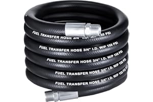 EVIL ENERGY 3/4" Fuel Transfer Hose 20FT,Farm Fuel Hose for Dispensing Diesel Gasoline Kerosene Biodiesel