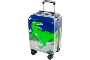 LTTXIN KIDS’ Lttxin Kids' Luggage 19inch Polycarbonate Upgrade Carry On Rolling Suitcase Hard Shell For Boys (Cute Dinosaur-Perfect Printing)