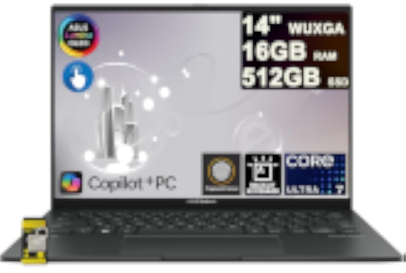 ASUS Zenbook 14 OLED Touchscreen AI PC Laptop,14" FHD+, Intel Core Ultra 7 255H (> i9-13900H), 16GB DDR5 RAM, Backlit, 2 4