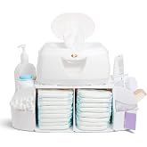 Munchkin&reg; Diaper Caddy Organizer for Changing Table, Green/White
