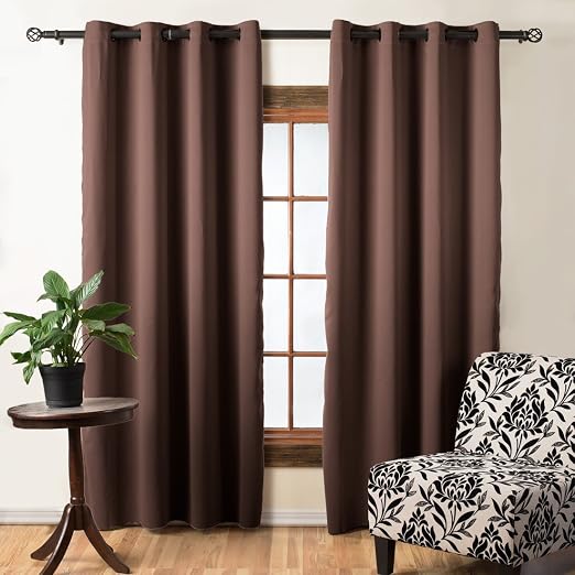 Amazon.com: LinenTablecloth 55 X 84 in. Chocolate Blackout Curtain