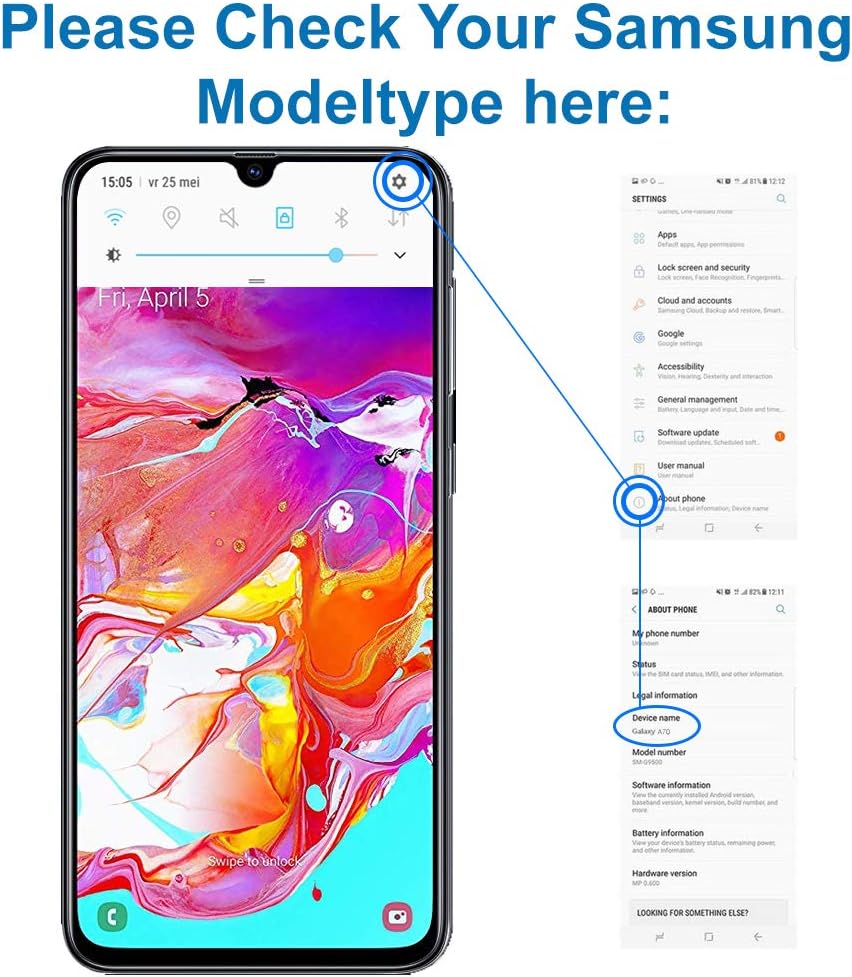 MMOBIEL DUAL SIM Card Slot Tray Holder Replacement Compatible with Samsung Galaxy A70 2019 - Incl. SIM Pin - Black - Image 4