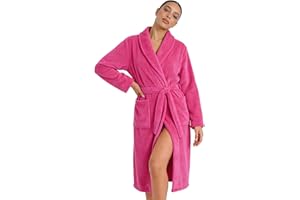 HEARTNICE Womens Fleece Robes, Soft Plush Long Bathrobe, Thick Kimono Robes for Womens, Warm House Coat