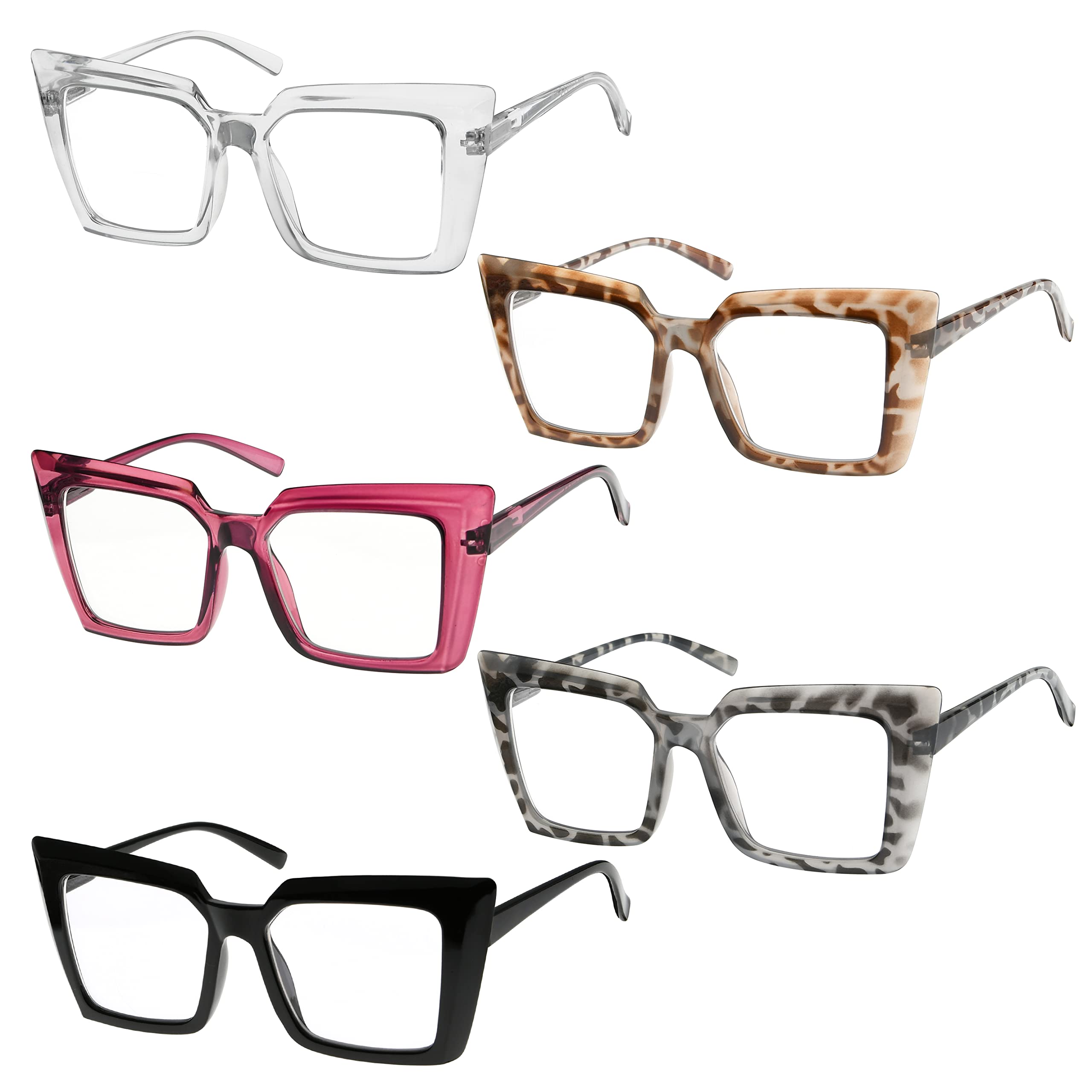 Eyekepper 5-pack Oversized Reading Glasses for Women Chic Readers +1.50 — image 1