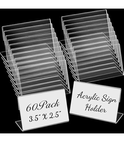 Newnewshow 8.5x11 Acrylic Sign Holder 3 Pack Vertical 12 Pack