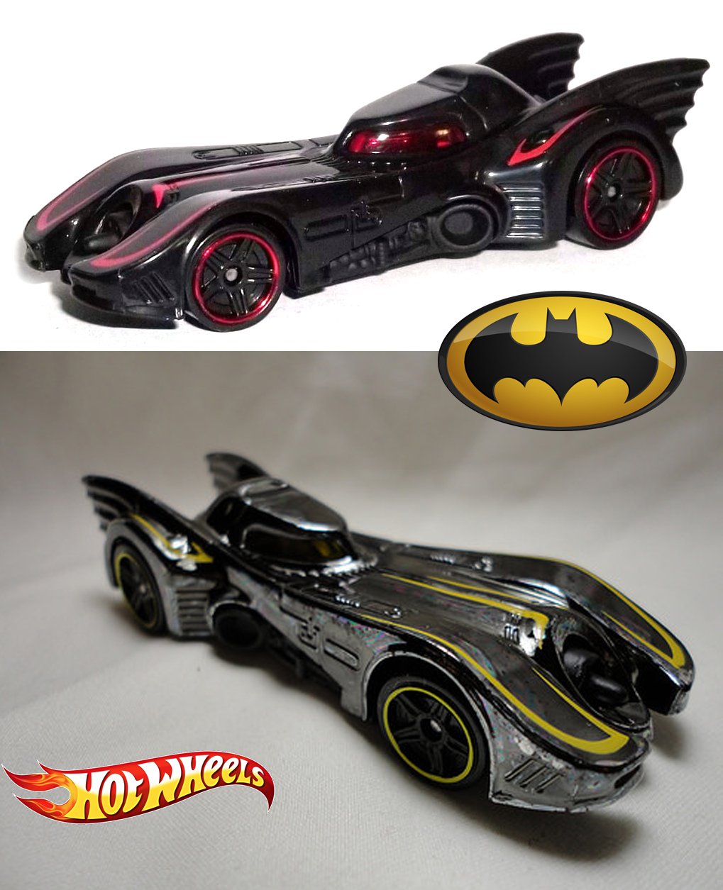 Dark Chrome Batmobile Hot Wheels 2015 Batman Batmobile - 1989 Movie Dark  Chrome Edition 1:64 Scale Die-Cast 1:64 Scale Batmobile, image size:1019x1255