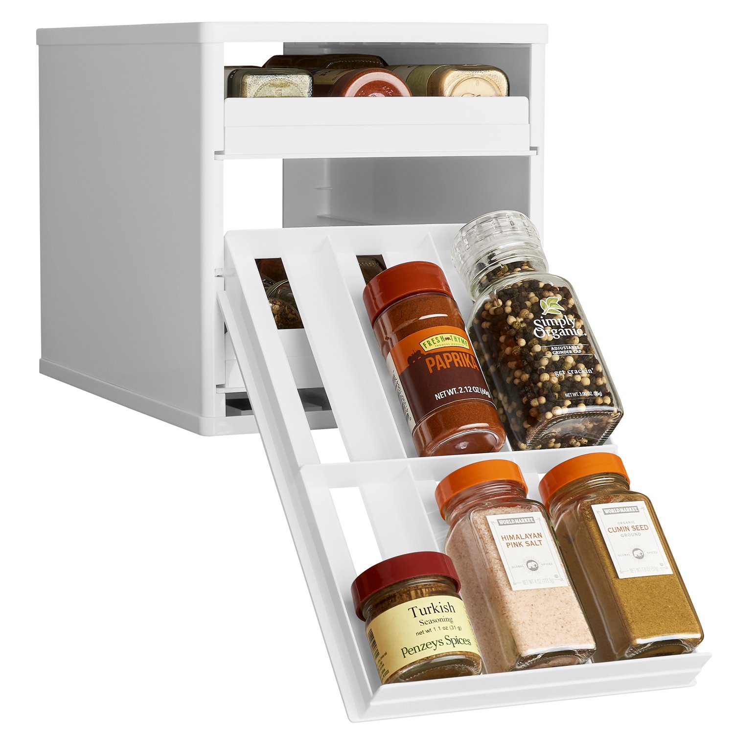 Youcopia Spicestack 18 Bottle Spice Organizer With Universal
