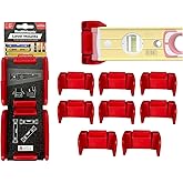 StealthMounts Red Universal Level Holder | Locking Level Mounts | Fits All Brands | Perfect for Level Storage (4 Pack)
