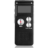 Tellegloww Ghost Hunting Equipment Paranormal Equipment for Ghost Hunting Digital EVP Voice Activated Recorder Rechargeable Recorder Device with Microphone, 8GB(Black)