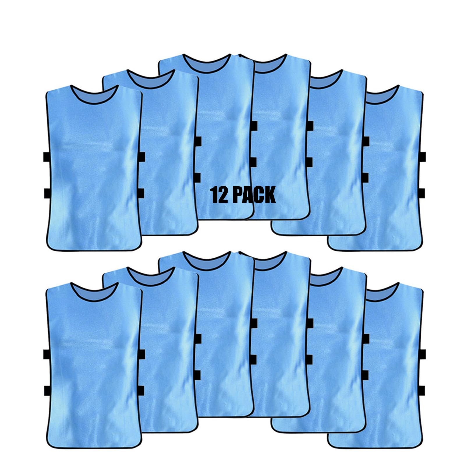 Dioche Training Vest, 12 Pack Team Practice Vests, Jerseys Bibs Breathable Adults Football Scrimmage Training Vests for Volleyball, Soccer, Basketball