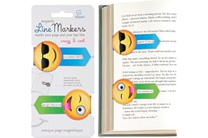 Gifts for Readers & Writers Linemarker Magnetic Bookmarks - Set of 2 | Page Holder Set | Book Holder Clips for Reading | Styl