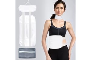 ANG TIAC Castor Oil Packs, Reusable Organic Castor Oil Packs for Liver Detox, Machine Washable, Leak Proof Castor Oil Packs for Liver Detox, Flannel Cotton with Adjustable Elastic Band（White）