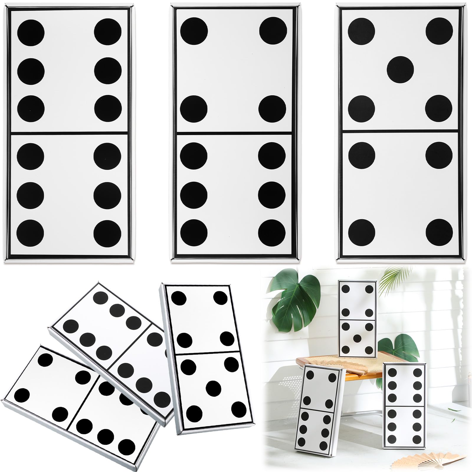 Photo 1 of Spiareal 3 Pcs Havana Nights Party Domino Boxes Decoration Havana Night Birthday Party Favor Boxes Wedding Celebration Accessories for Wedding Birthday Centerpieces Supplies (Classic)