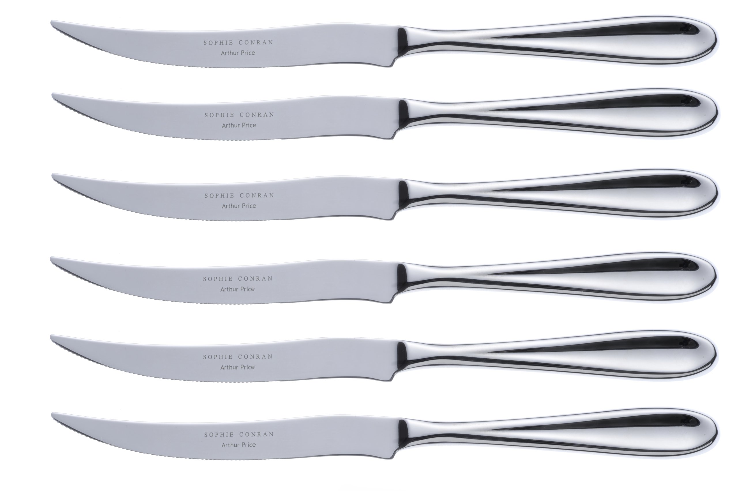 Sophie Conran Rivelin by Arthur Price ZSCR0841 Boxed Steak Knives (Set of 6), Silver