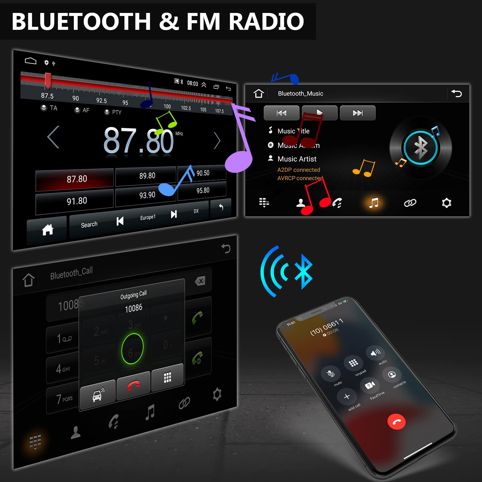 Android Car Stereo for Ford Escape/Kuga & Mazda Tribute 2007-2012 - Wired/Wireless CarPlay & Android Auto, 9