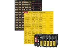 LOGFAADCOI Premium Durable Circuit Breaker Labels, 129 Waterproof Fuse Box Stickers, Easy to Read and Install (YEL+bla, 2)