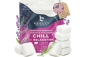 BEAUTY BY EARTH Shower Steamers Aromatherapy - USA Made with Natural Ingredients & Lavender Oil, Christmas Stocking Stuffers for Women, Wife & Mom, Large Stress Relief Shower Bombs, White Elephant Relaxing Spa Gifts
