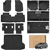 Peleus Floor Mats for Chevy Equinox/GMC Terrain 2018-2024,TPE All Weather Protection 2 Rows Car Floor Liners with Cargo Liner Backrest Mat for Chevy Equinox Trunk Mat+Backrest Mats+Floor Mats(6PCS)