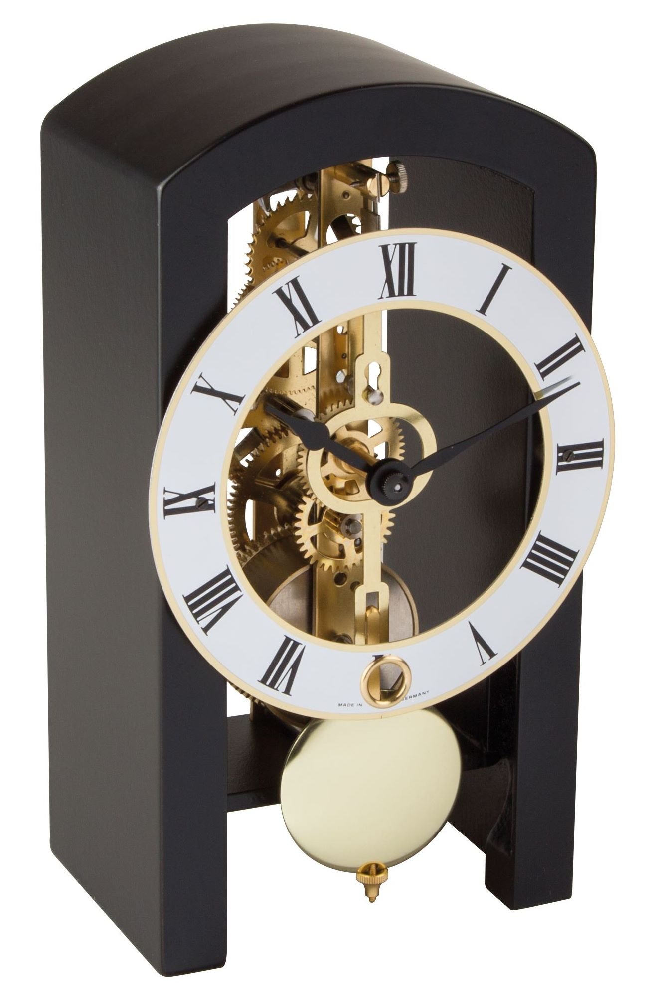 Hermle Mechanical Table Clock in Black 23015-740721