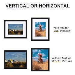 Vittanly 8.5x11 Picture Frames for Wall Set of