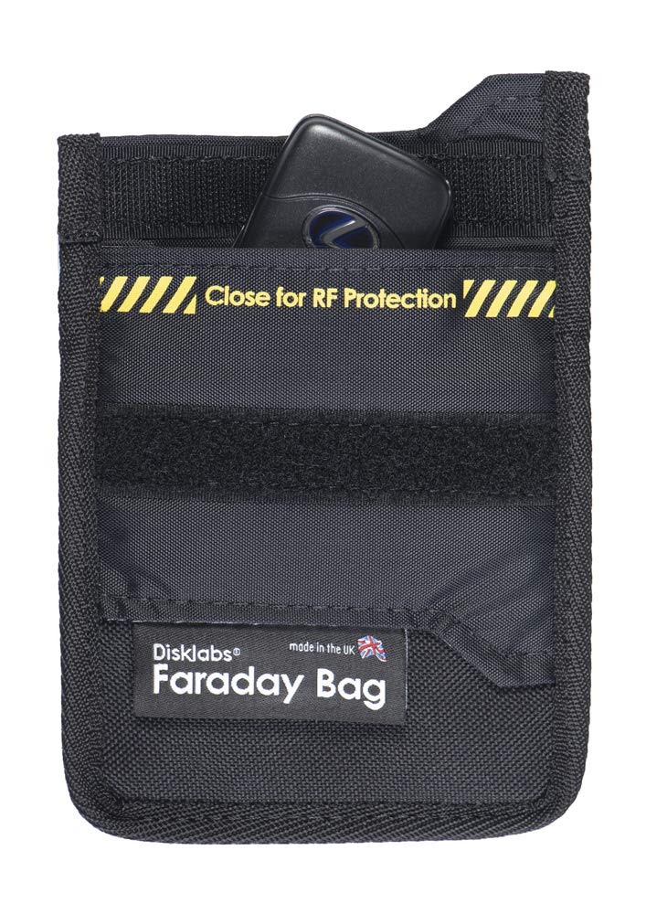 Disklabs Police Approved Key Shield KS1 Faraday Pouch Bag for Protection Against Keyless Car Crime Guard Key Fob