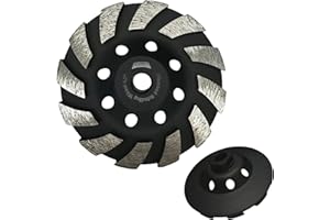 ORIXTREME 4 1/2 Inch Segment Diamond Cup Wheel for Grinding and Cleaning Surface Stone Concrete Granite Marble Masonry Brick with 5/8-11 Threaded Angle Grinder Wheels Cup