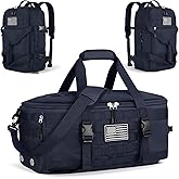 ETRONIK Gym Bags for Men Women, Military Travel Duffle Bag Backpack with Shoe Compartment, 3 in 1 Carry on with Wet Pocket, Weekender Overnight Range Backpack for Workout Football Gym, Blue