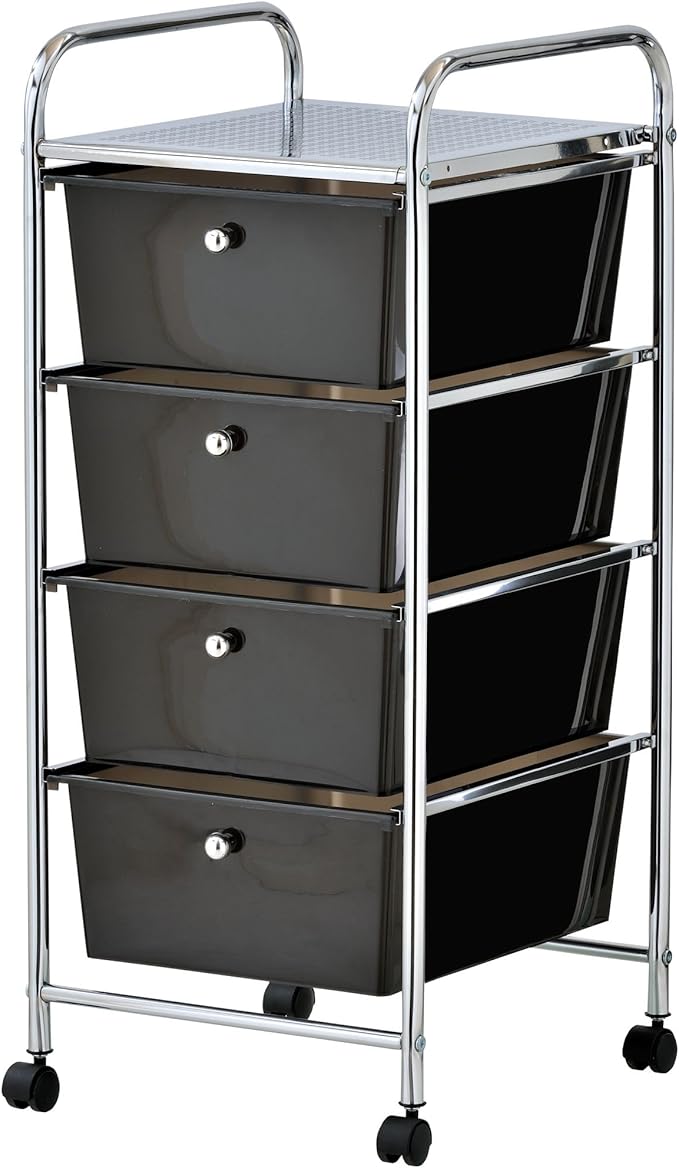 VonHaus Aufbewahrungs-Trolley Rollcontainer Rollwagen