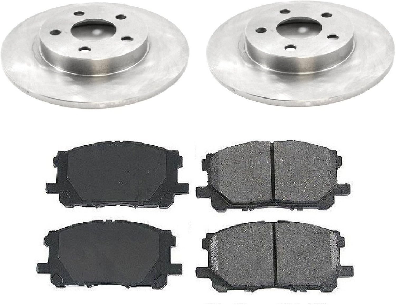 8USAUTO REAR Ceramic Brake Pad Set & Rotor Kit For Cadillac
