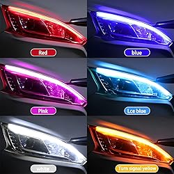 Car LED Headlight Strip Lights, Exterior Dual Color