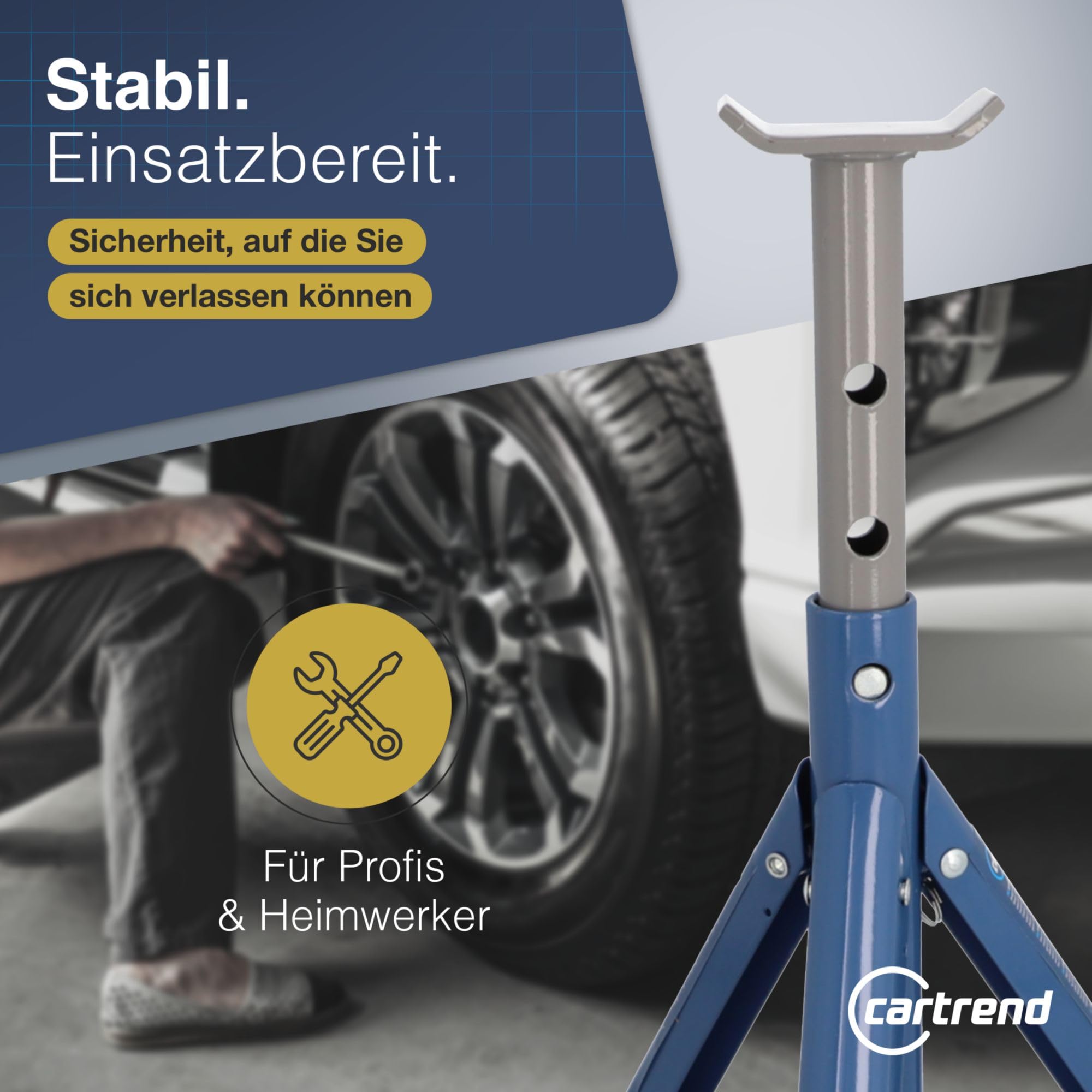 CARTREND 50290 Unterstellbock Abstellbock 100mm 100mm 270mm manuell 1.77kg 7