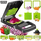Vegetable Chopper,13 in 1 Multifunctional Food Chopper,Pro Onion Chopper with 7 Blades,Veggie Chopper with Container,Chopper 
