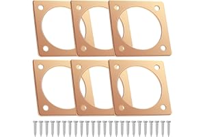 Hotop 6 Pcs Metal Bird House Guards 1 1/2 Inch Opening Bird House Entry Copper Portal Predator Hole Protector for Eastern Bluebird Houses