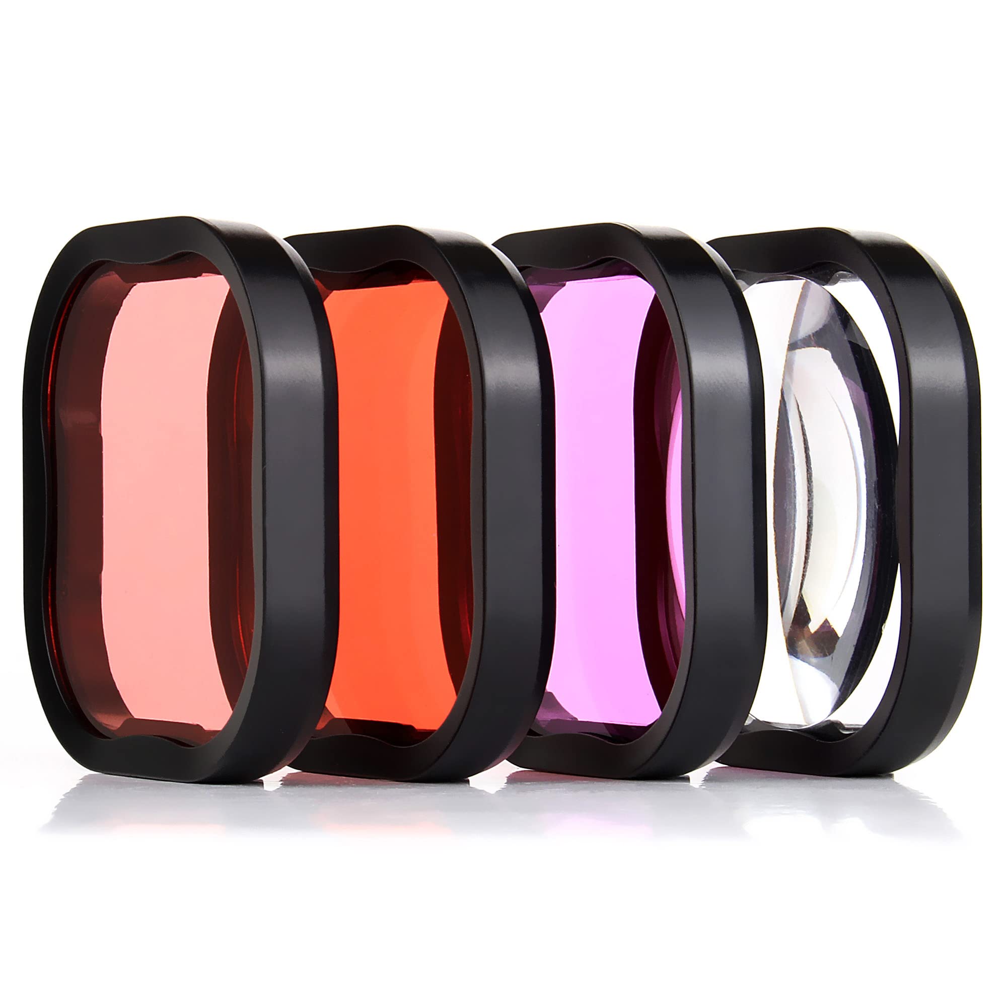 YALLSAME Dive Filter for GoPro Hero 13 12 11 10 9 8 Black Official Housing Case (Red, Snorkel Red, Macro) Ideal for GoPro 13 12 11 10 9 8 Scuba Diving/Snorkeling/Underwater Photography Recording