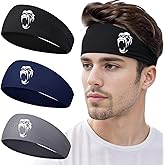 Sweat Bands Headbands 3pcs Sports Headbands for Men Women Sweatbands Head Bands
